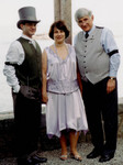 Joe and his parents in the arches