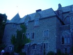 Back of Hammond Castle in blue tone