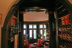 books line the entry