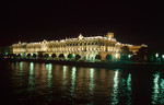Night view of the Winter Palace from the Palace Bridge