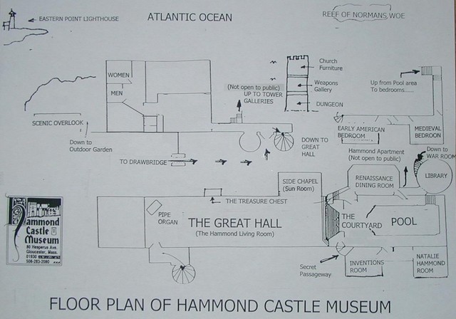 Floor Plan of Hammond Castle Museum