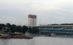 boats bridges buildings from the Moscow River