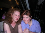 Jen and Ren giggling in Moscow 2005