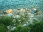 dusk on the shoreline