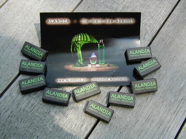 Alandia post card and sugar cubes