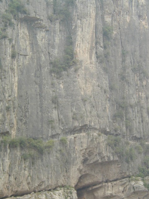Multiple paths carved in cliff