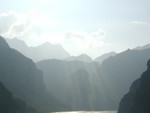 Sunlight streams into the Three Gorges