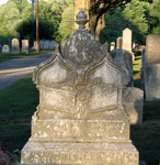 onion domes on headstone from 1870s