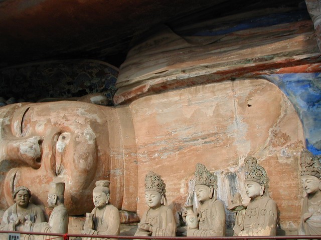 Mid-section of sleeping buddha