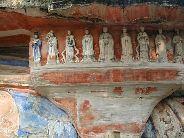 Characters above the lower section of sleeping buddha