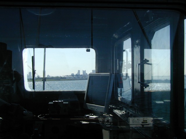 Flat screen monitor in the corner