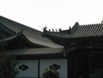 Animals on roof top at Ci'en Temple