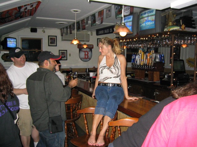 Cheryl on the bar