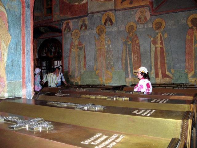 Tzars buried in the Cathedral of the Archangel