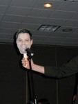 Dan at the microphone