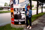 20-Jun-87 - Ren pointing at the U2 tour in Munich