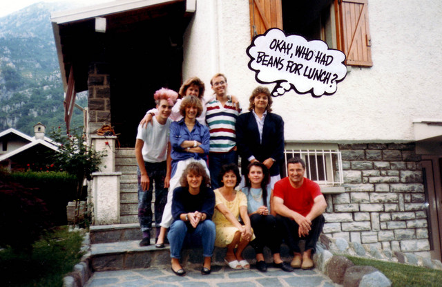 27-Jun-87 - crew at Sala House in Ballabio