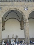 Statuary mid hall near Uffizi