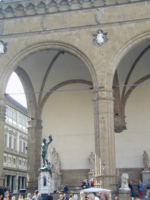 Statuary near Uffizi plaza