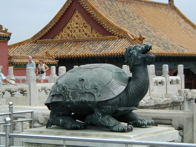Bronze tortoise, a symbol of longevity