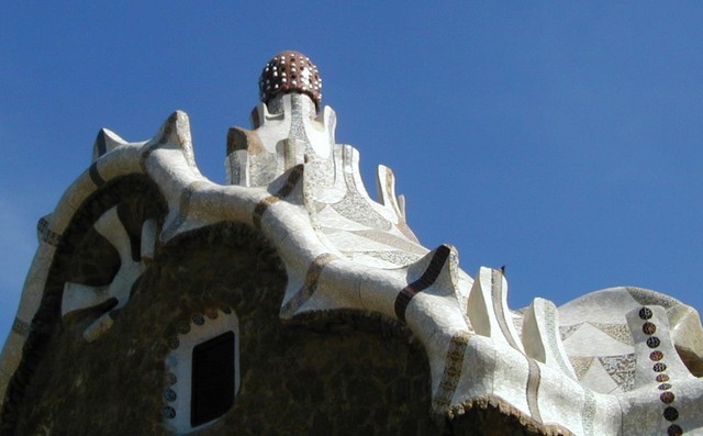 Sugary look of mosaic roof