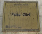 Palau Guell plaque