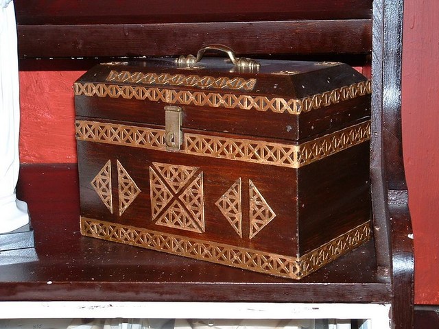 inlaid chest in the Great Hall