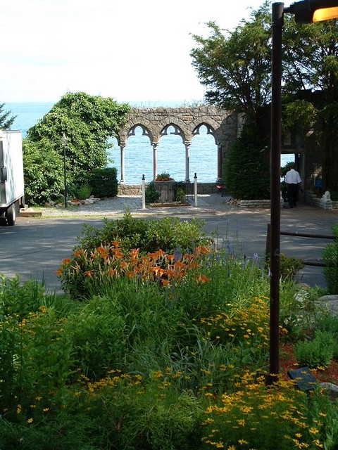 arches facing the water