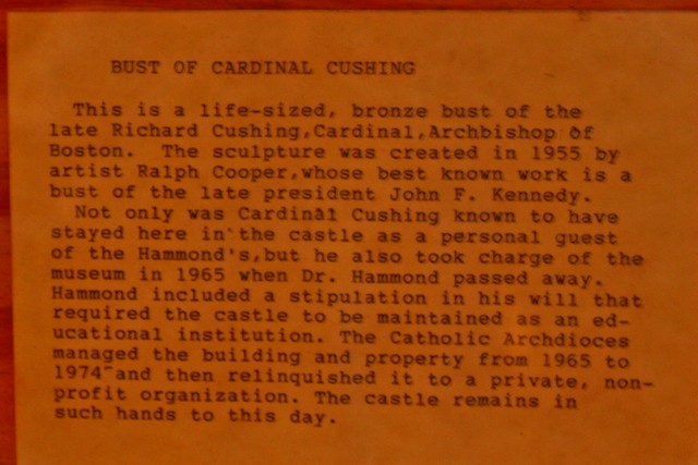 Bust of Cardinal Cushing - details