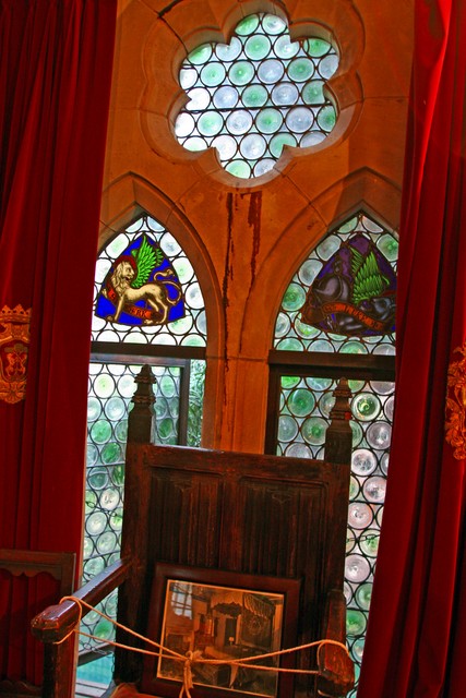 windows out to the Atrium from the Gothic Bedroom
