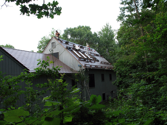 view from near the rock wall out back