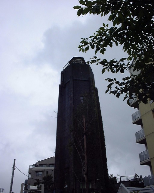 mossy light tower in shinjuku