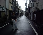 ren on the street in tokyo