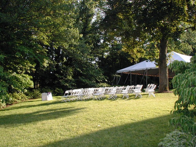 chairs set out for the ceremony