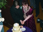 jhall - Nate and Janine cut the cake