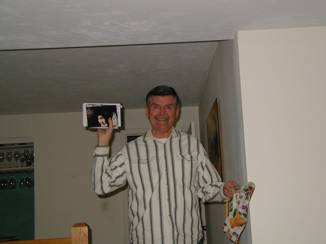 Jim has his hands full