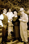 Joe - Ren - Vickie - RL - long shot - in sepia