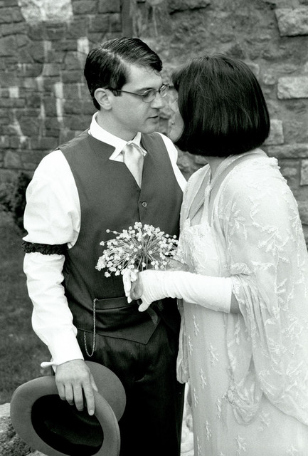 Joe and Ren chatting at the drawbridge