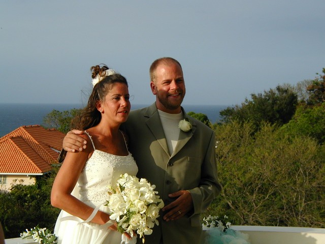 K and Caz shortly after ceremony