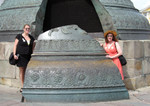Toni and Jen with the Tzar's Bell