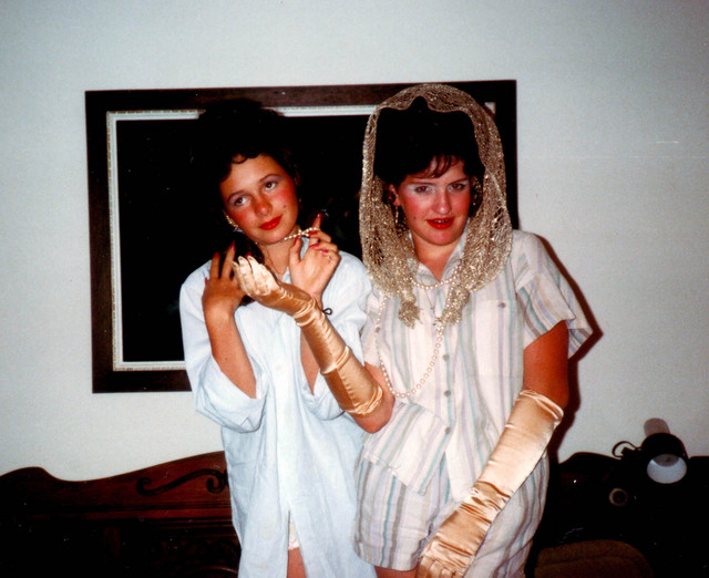 Olivia and Jen in 1986