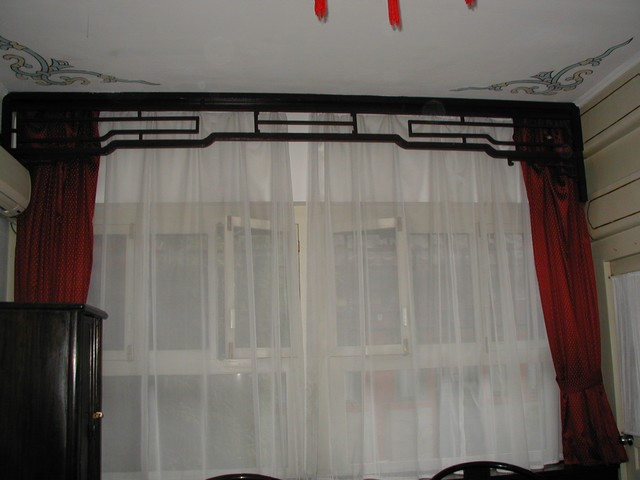 Carved wood above the windows