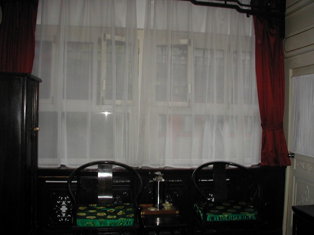 The chairs where afternoon tea was made available