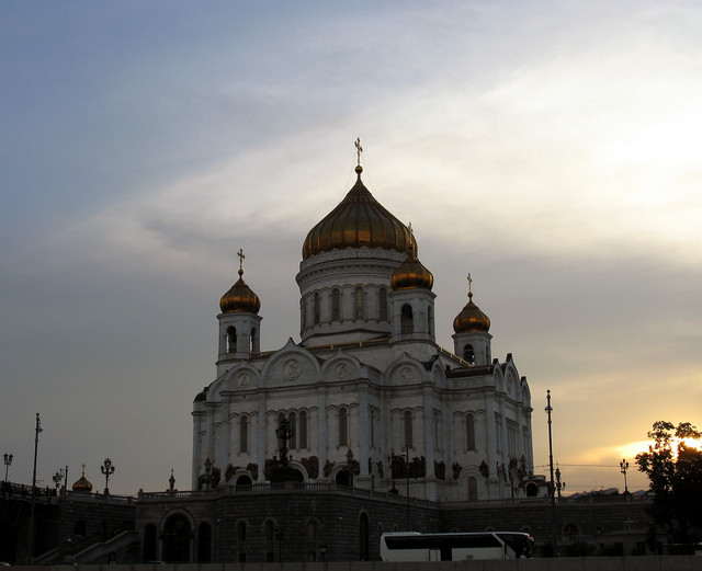 Cathedral of Christ our Saviour at sunset