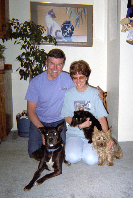 Jim & Connie with the animal kids