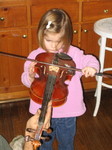 Ella with violin