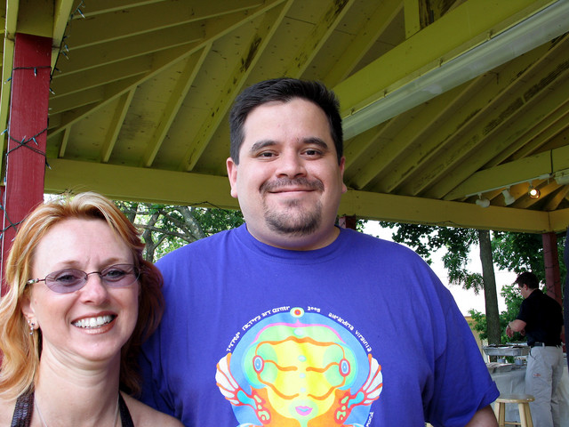 Sharon and TK - who coordinated the neato wine  jackets