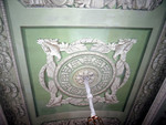 ceiling in mint green room