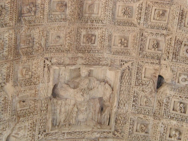 Arch of Titus detail under top