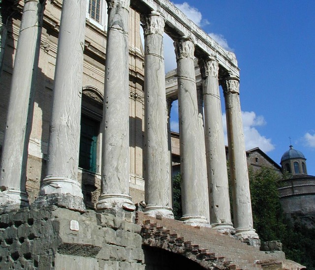 Temple of Antonius and Faustina staircase